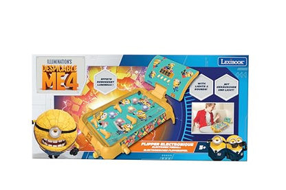 Lexibook, Despicable Me, Electronic Table Pinball, Action & Reflex Games for Kids and Family, LCD Screen, Light and Sound Effects, Yellow/Blue, JG610DES