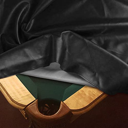 iCOVER Outdoor Pool Table Cover Waterproof Heavy Duty Leatherette Covers for Billiard Tables 8 Feet Black - color: Black 8ft