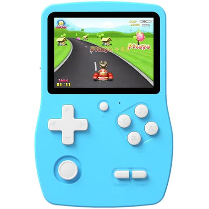 32 Bit Handheld Games for Kids Preloaded 139 Video Games, Portable Video Gaming Player with 3.0" IPS Screen and Rechargeable Battery, Mini Travel Games Electronic Gifts Toys for Boys Girls, Blue - color: Blue