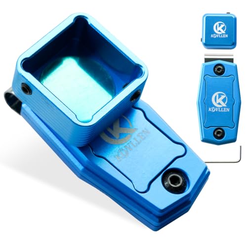 KONLLEN Magnetic Pool Chalk Holder Aluminum Alloy Belt Clip | Portable design, durable metal construction, quick access,metal cue chalk case for pool, snooker and carom - color: Blue