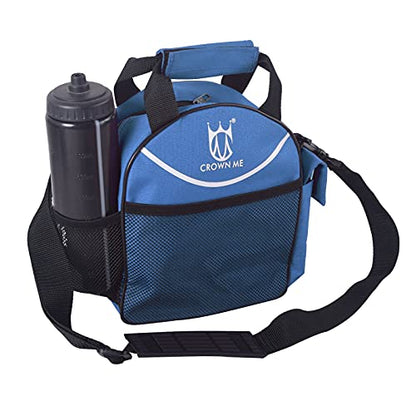 CROWN ME Disc Golf Set with 6 Discs and Mini Disc and Starter Disc Golf Bag - color: Blue