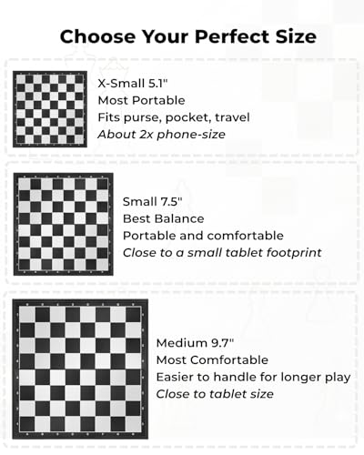 Mini Travel Chess Set Magnetic Vikutu 5.11 Inches Portable Small Folding Chess Board (X-Small) - size: X-Small