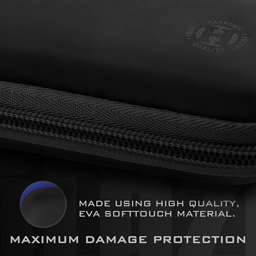 Harrows Darts Blaze Darts Wallet | Darts Case Holds 3 Assembled Darts and Accessories | Protective EVA Material | Professional Darts Accessories - color: BLACK