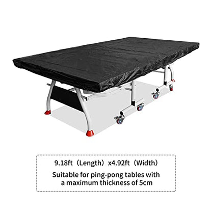 Table Tennis Cover Ox Cloth Waterproof Ping Pong Table Cover with Drawstring Full Protection Dust-Proof Table Cover for Indoor or Outdoor Patio Protective Cover