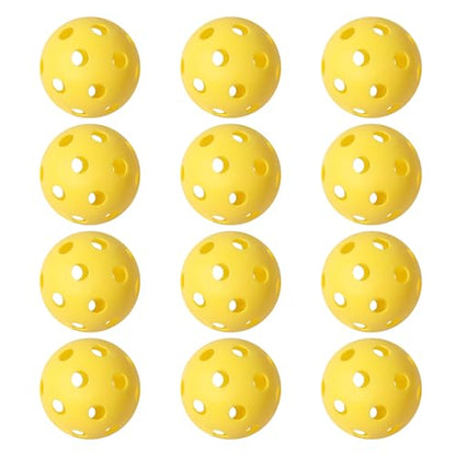 GSE Games & Sports Expert Practice Baseballs, Plastic Baseballs Training, Hollow Airflow Softballs for Pitching, Batting, Catching for All Skill Levels (Several Styles Available) - color: Yellow, style: 12-PACK