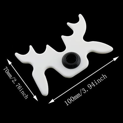 Billiard Bridge Head White Plastic Moosehead Bridge Head Billiards Cue Rack Bridge Head Non-Slip Billiards Snooker Pool Cue Rest Bridge Head Holder