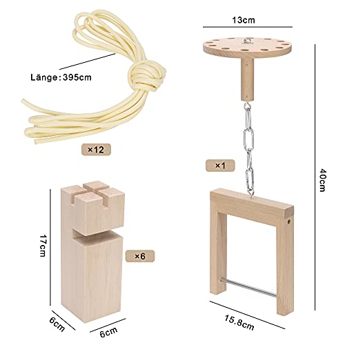 Fröbel Tower Community Game - Stacking Game Made of Beech Wood for up to 24 Players - Team Building Outdoor Game for Children and Adults Cloth Bag