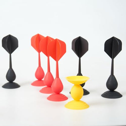Sucker Darts Throwing Game Set, Silicone Suction Cup Toys - color: Red+black Flights