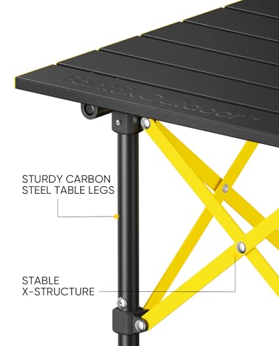 FanttikOutdoor Zeta V11 Pro Camping Table, Portable Folding Roll Up Table with Lightweight Aluminum Top & Carry Bag for Camping, BBQ, Tailgating Party, Picnic, Backyard, Small - size: 16" x 16" x 16.8"