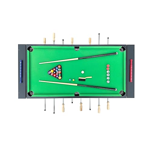 KICK Dyad 55" 2-in-1 Multi-Game Table – Foosball & Billiards/Pool Table - color: Black