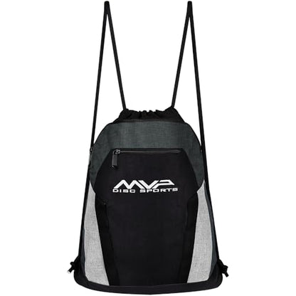 MVP Disc Sports Drawstring Backpack Bag (Choose Your Favorite Color) - color: Black/Gray