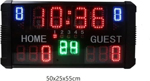 TIST LED Portable Desktop Scoreboard, Professional Outdoor 14 Digit Multi Sport Electronic Digital Basketball Scoreboard