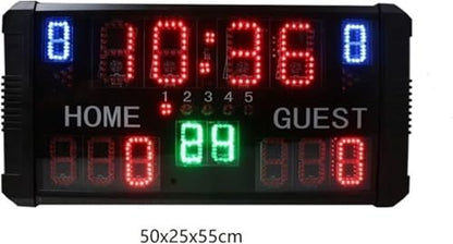 TIST LED Portable Desktop Scoreboard, Professional Outdoor 14 Digit Multi Sport Electronic Digital Basketball Scoreboard