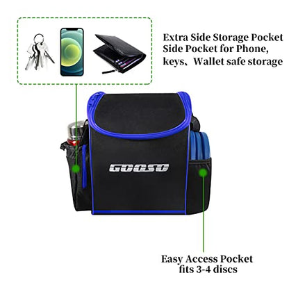 GOOSO Disc Golf Set with Bag - 12 PCS Flying Disc Golf Discs for Beginner with Putter, Midrange, Driver | Portable Disc Golf Backpack Holds 28+ Discs Free Stand Bag Design for Convenient Use | Disc Golf Discs for Beginner with Putter, Midrange, Driver Fre