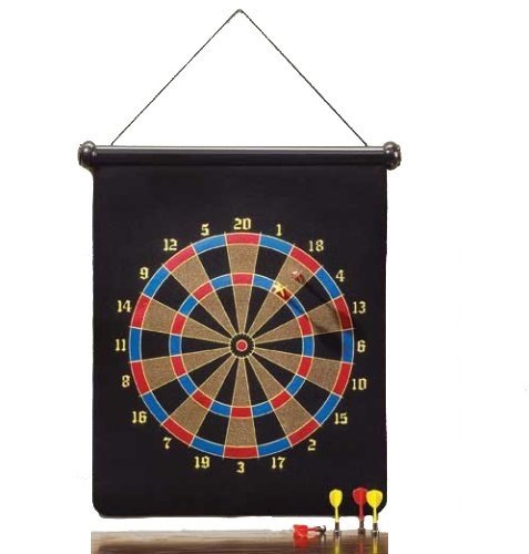 Large Magnetic Dartboard Dart Board Game W/6 Darts.