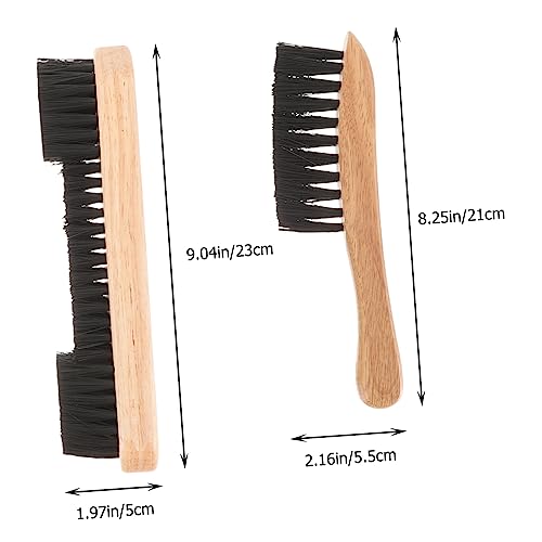 Mipcase 2pcs Billiards Table Brush Set Pool Table Cleaner Rail Edge Brush Multi-use for Club