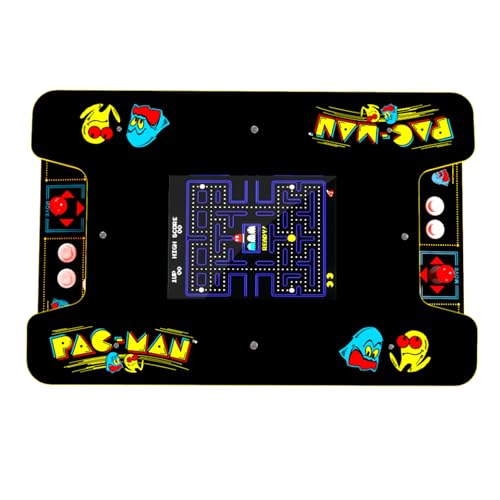 Arcade1Up Pac-Man Head-to-Head Arcade Table, Black Series, 17" Color LCD, 29" Tall - Plug & Play Retro Home Game Machine w/ Dual Joysticks & 12 Classics Including Galaga, Dig Dug, Mappy and More
