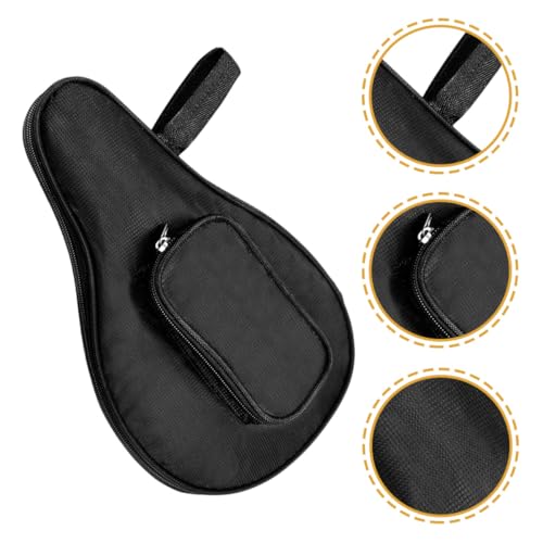 minkissy Table Tennis Racket Bag with Paddle Case and Ball Storage, Black Sturdy Sports Organizer and Adults, Compact Protective Ping Pong Paddle Cover for Indoor and Outdoor Use