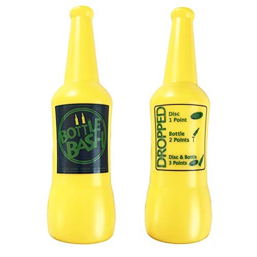 Original Bottle Bash (Beersbee, Polish Horseshoes, Frisbeer) Bottle Set ONLY, Unbreakable - Choose Yellow, USA or USA LED Version - color: Yellow
