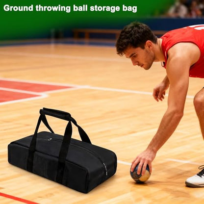 Bocce Ball Bag - Waterproof Carrying Case, Zipper Storage Organizer | Portable Bocce Set Holder for Outdoor Lawn Backyard Camping Beach Exercise Games Sportsmen Travel Use