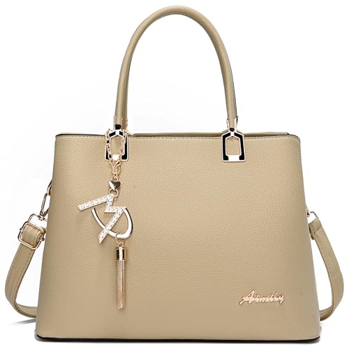 Womens Purses and Handbags Shoulder Bags Ladies Designer Top Handle Satchel Tote Bag - color: Liz Khiki