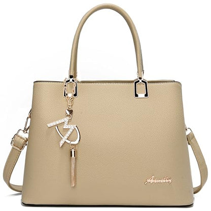 Womens Purses and Handbags Shoulder Bags Ladies Designer Top Handle Satchel Tote Bag - color: Liz Khiki
