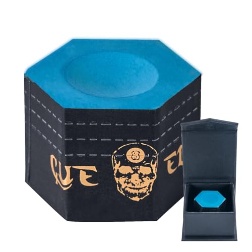CUEELF Pool Chalk Premium Pool Cue Chalk Billiard Pool Stick Chalk Billiards Chalk-Blue,Green,Pink,Purple or Grey - color: Hexagon-Blue