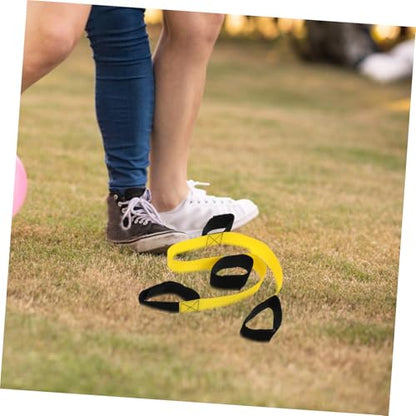 Hemoton 2Pcs Giant Footsteps Legged Race Bands for Team Building and Relay Races Straps for Adults and Boy Girl Outdoor Cooperative Group Game Equipment for Family Backyard Parties and Carnivals