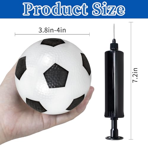 12 Pack Mini Soccer Balls for Kids, 4'' Small Soccer Ball for Pool Beach Garden Sports Game Party Supplies, Inflatable Mini Classics Soccer Balls for Indoor Outdoor Games - style: 12P Mini Classics Soccer Balls