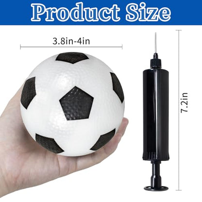 12 Pack Mini Soccer Balls for Kids, 4'' Small Soccer Ball for Pool Beach Garden Sports Game Party Supplies, Inflatable Mini Classics Soccer Balls for Indoor Outdoor Games - style: 12P Mini Classics Soccer Balls
