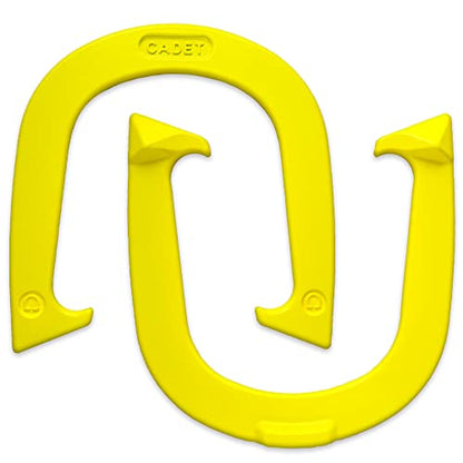 Light Weight Cadet Pitching Horseshoes - NHPA Sanctioned for Tournament Play - Drop Forged Steel - One Pair (2 Shoes) - color: Yellow