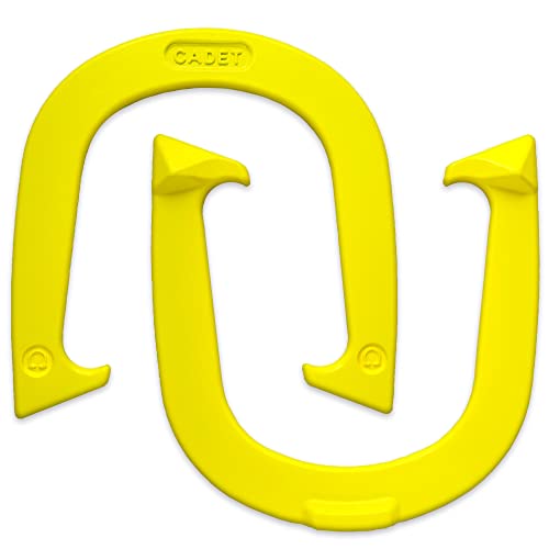 Light Weight Cadet Pitching Horseshoes - NHPA Sanctioned for Tournament Play - Drop Forged Steel - One Pair (2 Shoes) - color: Yellow