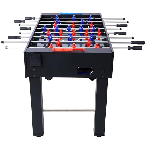 Foosball Table, Adult Size, 54 inch Standard Size Foosball Table, Indoor Full Size Foosball Tables for Home, Family, and Game Room, Soccer with Foosball Tables Set, Black