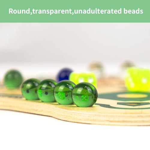 WodGod Baseball Board Game,Baseball Dice Board Game,Solid Wood,12 Colourful Beads and Dice,Manual Included,Portable,Perfect for Home Party,Family Night and Road Trip (Sector)