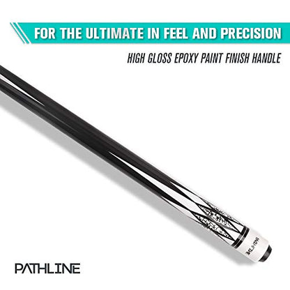 PLN Pool Cue Kit - 58 inch Canadian Maple Billiard Pool Stick and Hard Case - color: White, size: 20oz