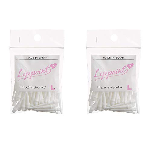 Lstyle Dart Tips: Original Lippoint - Soft Tip Dart Points - 2BA Thread - Regular Length - 2 Pack White