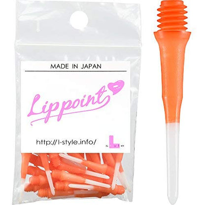 Lstyle Dart Tips: Original Lippoint - Soft Tip Dart Points - 2BA Thread - Regular Length - 2 Tone Orange