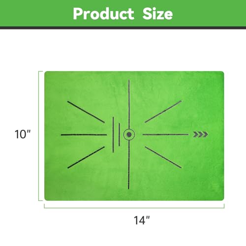 COSPOPTIC Golf Hitting Mat with Swing Path Feedback, Heavy-Duty Rubber Base Anti-Slip Golf Training Mat, Extra Replaceable Surface, Portable Practice Mat for Home Office Garage Yard Indoor Outdoor - style: Replaceable velvet mat