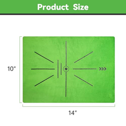 COSPOPTIC Golf Hitting Mat with Swing Path Feedback, Heavy-Duty Rubber Base Anti-Slip Golf Training Mat, Extra Replaceable Surface, Portable Practice Mat for Home Office Garage Yard Indoor Outdoor - style: Replaceable velvet mat