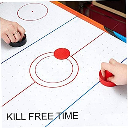 Air Hockey Pucks and Paddles, Air Hockey Pucks Air Hockey Replacement Set Ice Hockey Pushers Pucks Paddles Table Family Game Red - color: Red