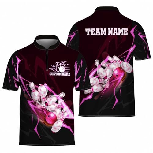 GABITA Personalized Bowling Jerseys for Men, Custom Bowling Shirts, Funny Bowling Shirts Gift for Bowler Team Player - color: A20