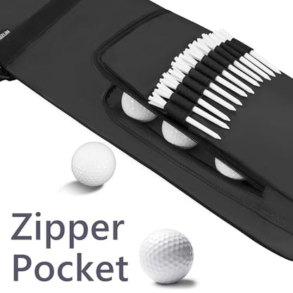 AKOZLIN Lightweight Golf Sunday Bag Golf Travel Carry Bag 3-6 Clubs Foldable Small Golf Bag with Shoulder Strap Black - color: Black