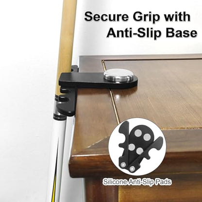 Portable Pool Stick Holder - Weighted 4-Cue Claw Holder for Billiard Table, Black - color: Black