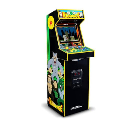 ARCADE1UP Rampage/Joust Deluxe Arcade Machine, Includes 14 Classic Midway Games with WiFi Leaderboards, Light-Up Marquee & Redesigned Cabinet - color: Rampage/Joust