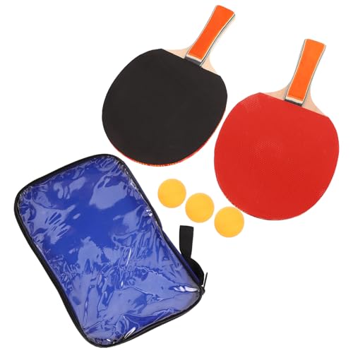 PartyKindom Table Tennis Trainer Set with 2 Rackets and 3 Balls, Indoor Outdoor Paddle Game Equipment with Carrying Case for Sports Training and Practice