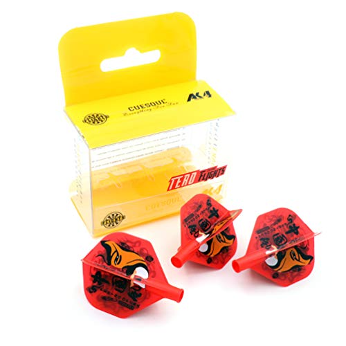 CUESOUL TERO AK4 Dart Flights Standard Shape,Peking Opera Design,Set of 3 pcs - color: Red
