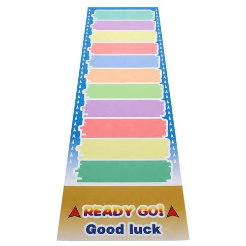 Interactive Giant Party Race Track Mat (59x19.69 Inch), Writeable Reward/Punishment Game Pad for Adults & Kids, Fun Game Night Supplies for Family Gatherings & Parties