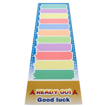 Interactive Giant Party Race Track Mat (59x19.69 Inch), Writeable Reward/Punishment Game Pad for Adults & Kids, Fun Game Night Supplies for Family Gatherings & Parties