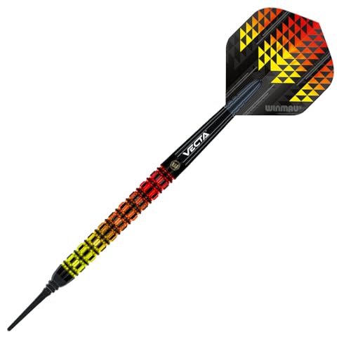 Winmau Darts Callisto Series 90% Professional Tungsten Soft Tip Darts Set with Dart Flights and Dart Shafts (Stems) - Available in 18g Weight and Three Styles - size: 20, style: 2