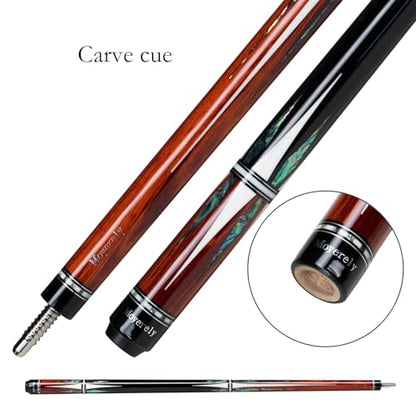 Carbon Fiber Pool Cue,11.8mm/12.5mm Low Deflection Cue Stick,Professional Pool Stick with Case - color: X4, size: 12.5mm